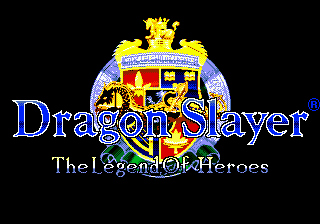 Dragon Slayer: Eiyuu Densetsu title screen for Sega Mega Drive